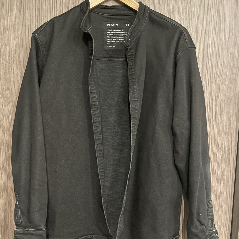 Vitaly - Black Jean Shirt - No Collar - XL (Brand New)